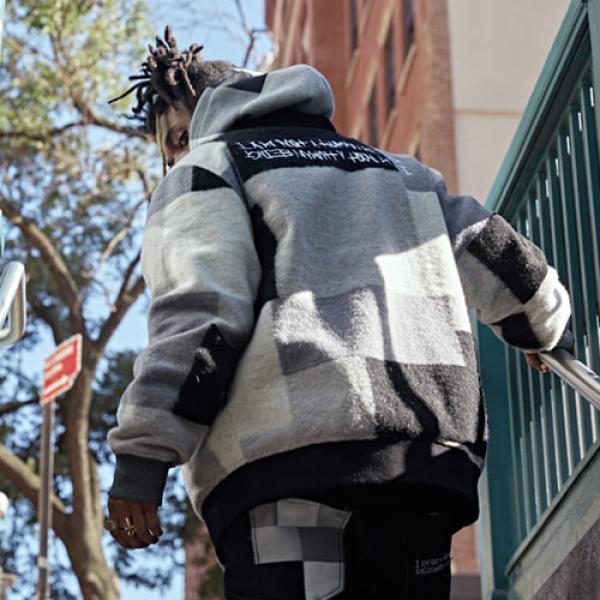 PATCH WORK STADIUM JACKET-ACHROMATIC COLOR